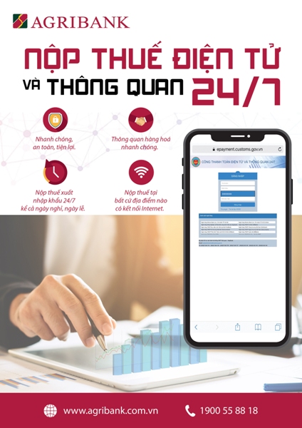 agribank trie n khai di ch vu no p thue die n tu va thong quan 247