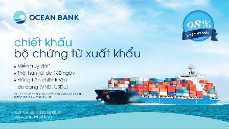 Tiện ích với “Chiết khấu bộ chứng từ xuất khẩu” của OceanBank