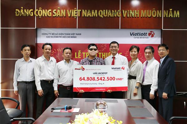 Vietlott đã trao giải Jackpot gần 65 tỷ đồng