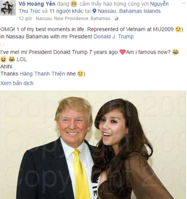 sieu mau vo hoang yen tung duoc chup anh voi donald trump