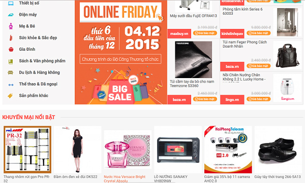 Doanh thu bán hàng ngày OnlineFriday 2015 có thể đạt 25 triệu USD