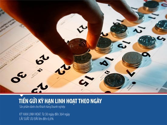 Ra mắt sản phẩm tiền gửi kỳ hạn linh hoạt theo ngày