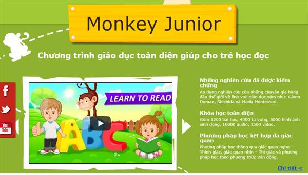 cha de phan mem tieng anh monkey junior xuat phat tu tinh thuong danh cho con