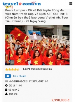 “Nóng” các tour đi Malaysia tiếp lửa tuyển Việt Nam đá trận Chung kết