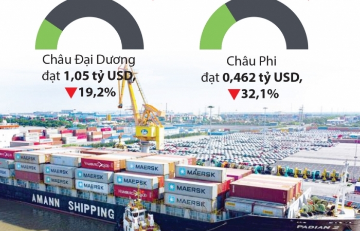 infographics dien bien chinh cua hoat dong xuat nhap khau thang 12023