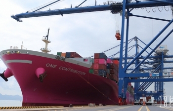 Cảng container quốc tế Hải Phòng đã đón 570 chuyến tàu vào làm hàng