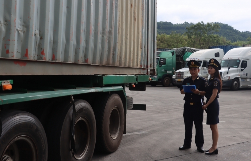 Hải quan cửa khẩu Lào Cai thông quan hơn 1.000 tấn vải thiều xuất khẩu