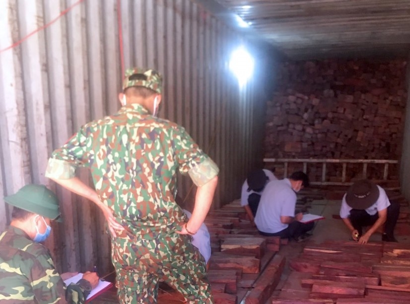 Bắt giữ lô gỗ quý nhập lậu ước tính trị giá nhiều tỷ đồng tại cửa khẩu La Lay, Quảng Trị