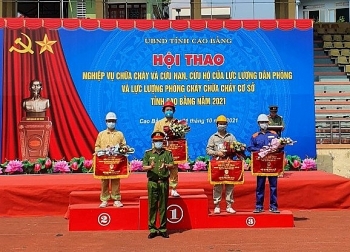 Hải quan Cao Bằng đạt giải Nhất hội thao nghiệp vụ phòng cháy, chữa cháy
