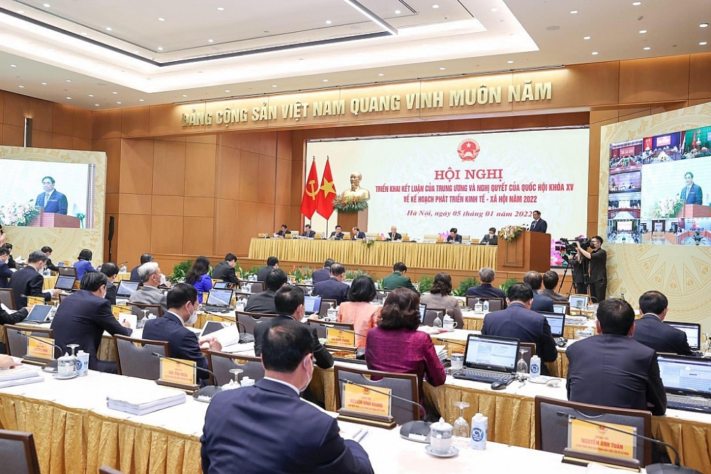Thủ tướng Phạm Minh Chính phát biểu khai mạc Hội nghị. Ảnh: VGP/Nhật Bắc