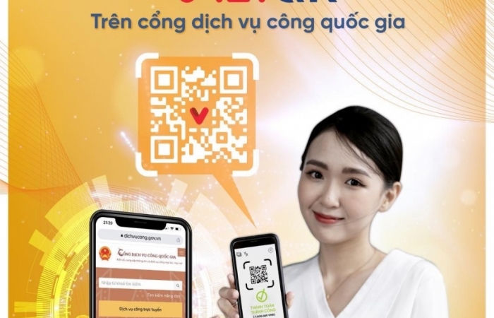 Thanh toán trực tuyến thuận lợi bằng mã VietQR trên Cổng dịch vụ công