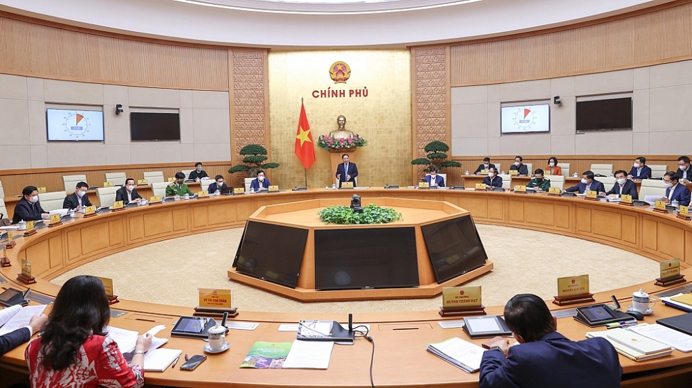 Thủ tướng Phạm Minh Chính chủ trì phiên họp Chính phủ thường kỳ tháng 2/2022.