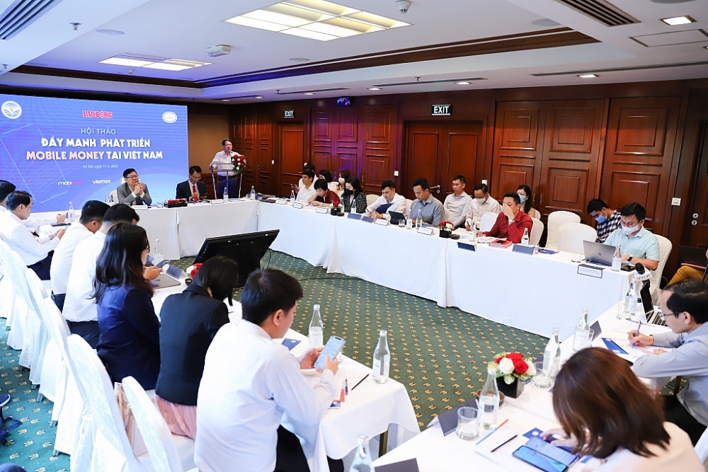 Hội thảo “Đẩy mạnh phát triển Mobile Money tại Việt Nam”.