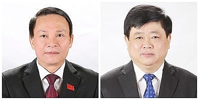 Ông Nguyễn Đức Lợi (ảnh trái) thôi giữ chức vụ Tổng Giám đốc Thông tấn xã Việt Nam và ông Nguyễn Thế Kỷ (ảnh phải) thôi giữ chức vụ Tổng Giám đốc Đài Tiếng nói Việt Nam từ 1/6/2021.