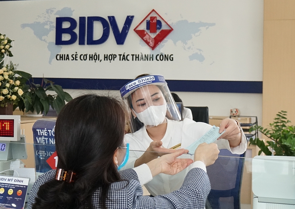 Hoạt động giao dịch tại BIDV.