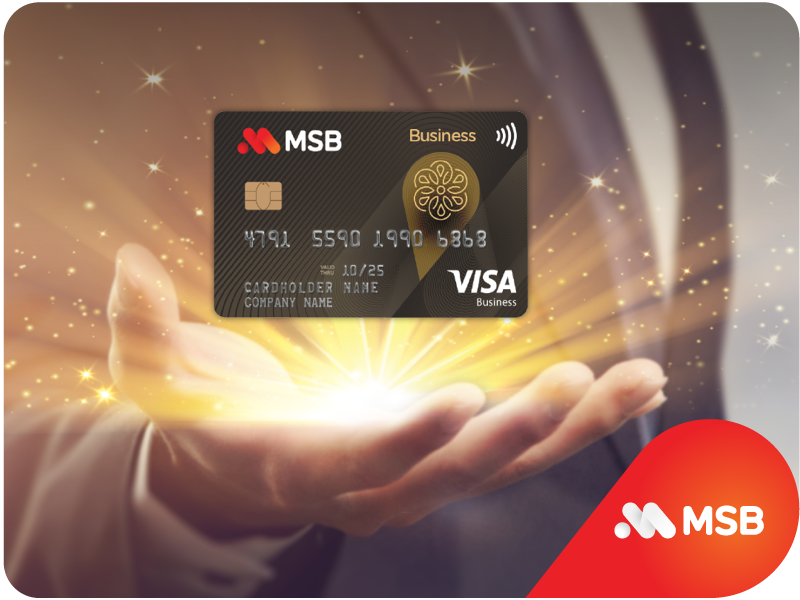 Thẻ tín dụng doanh nghiệp MSB Visa Business.