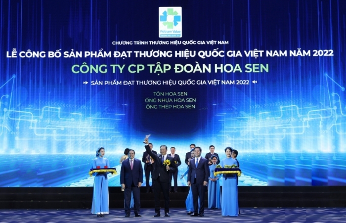 Tập đoàn Hoa Sen 6 lần được vinh danh Thương hiệu quốc gia Việt Nam