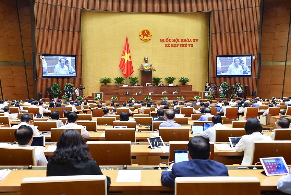 Các đại biểu Quốc hội tham gia thảo luận về dự thảo Luật Phòng thủ dân sự. Ảnh: Quochoi.vn