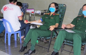 Bệnh viện dã chiến Cấp 2 Số 3 tham gia hiến máu tình nguyện giữa mùa dịch