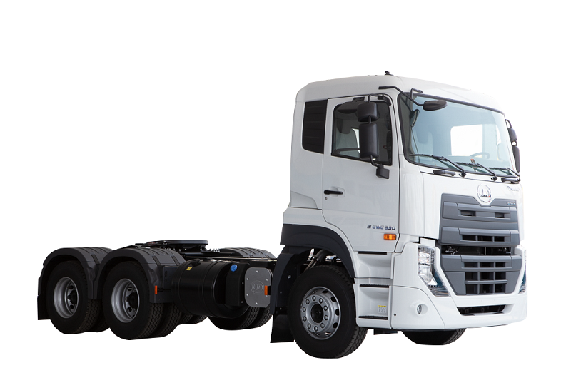 Đầu kéo UD Trucks 6x4 (3 chân) máy 330hp và máy 420hp - Siêu tiết kiệm nhiên liệu.