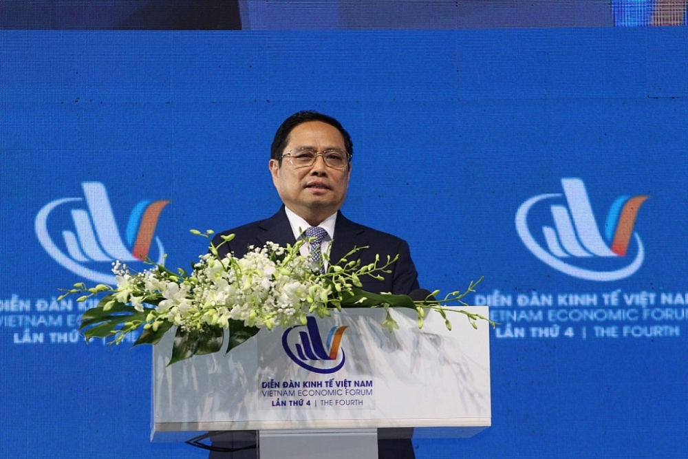 Thủ tướng Phạm Minh Chính phát biểu chỉ đạo tại phiên tọa đàm. Ảnh: T.D