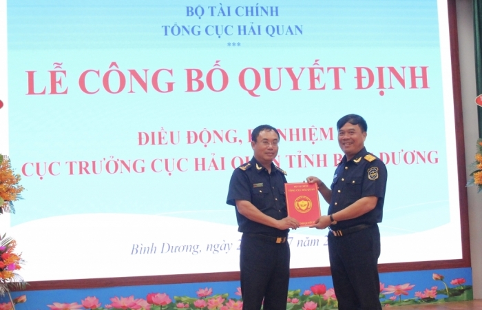 Bổ nhiệm tân Cục trưởng Cục Hải quan Bình Dương Nguyễn Trần Hiệu