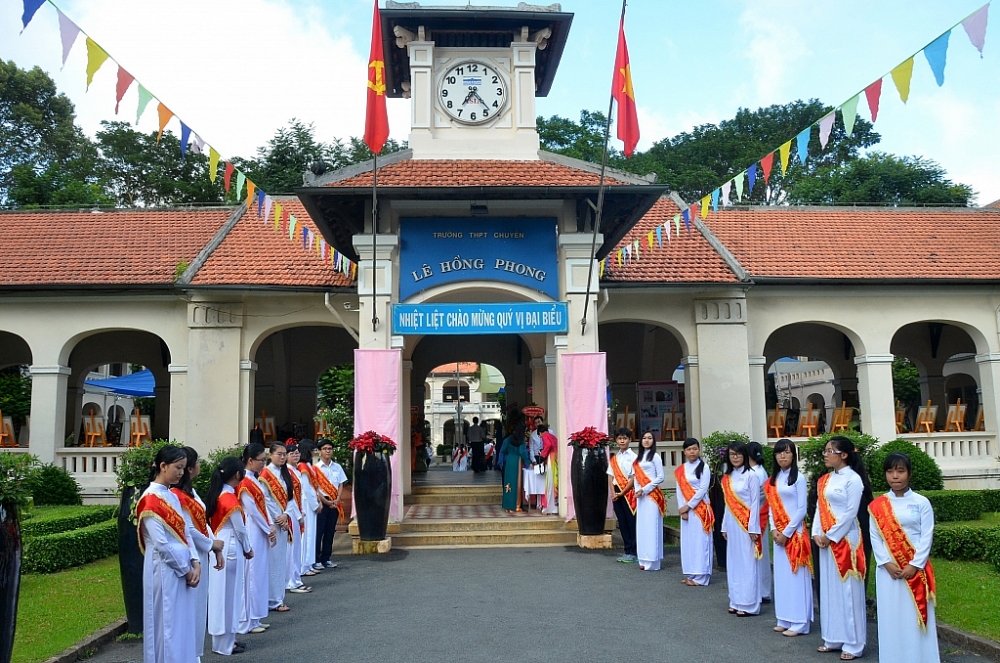 Trường THPT chuyên Lê Hồng Phong, TPHCM. Ảnh Tấn Thạnh