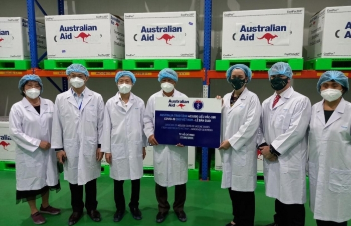 Bộ Y tế tiếp nhận 403.000 liều vắc xin AstraZeneca do Chính phủ Australia tặng