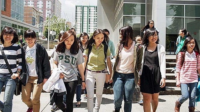 Sinh viên Việt Nam du học tại Hoa Kỳ chiếm tỷ lệ cao. Ảnh 
