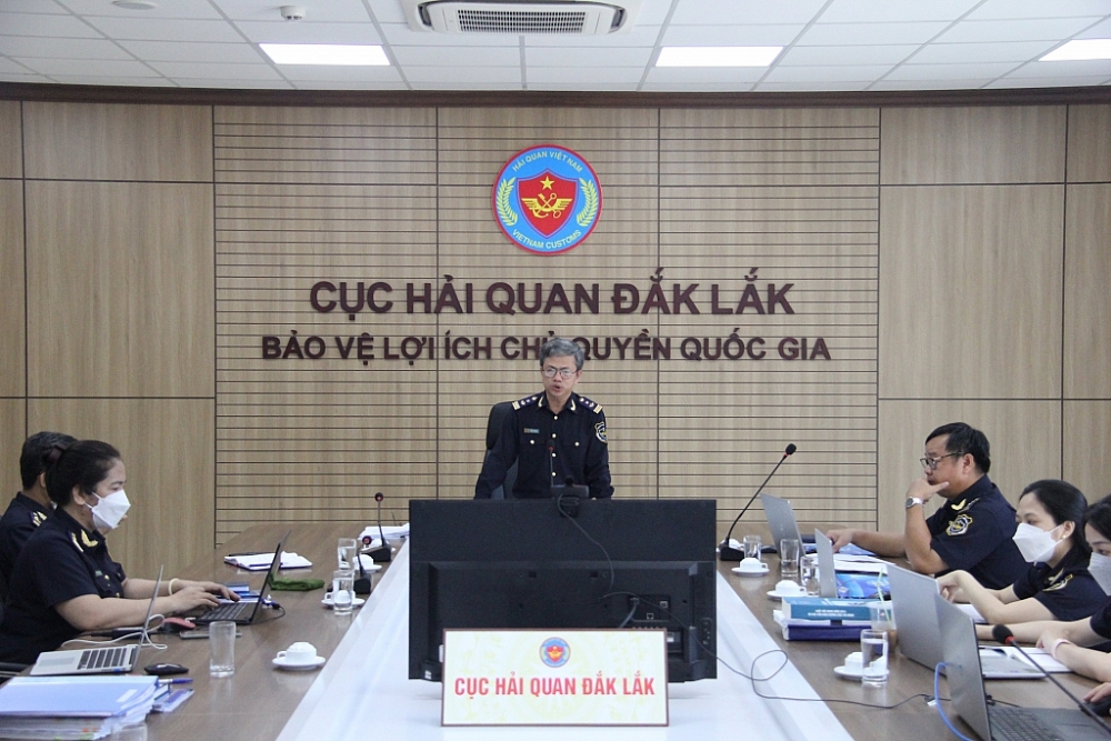 Cục trưởng Cục Hải quan Đắk Lắk phát biểu tại hội nghị