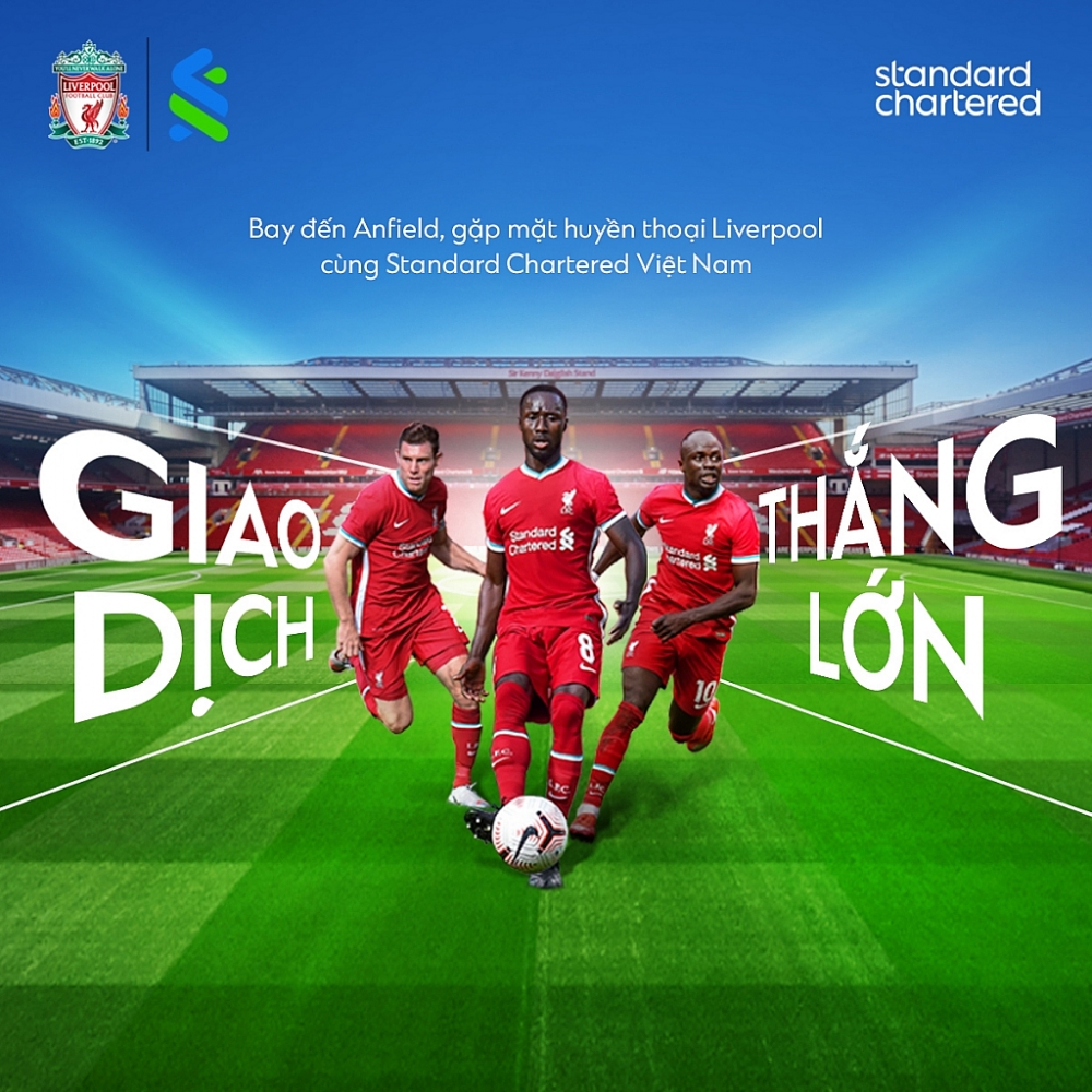 Standard Chartered là nhà tài trợ chính của đội tuyển Liverpool trong hơn 10 năm qua