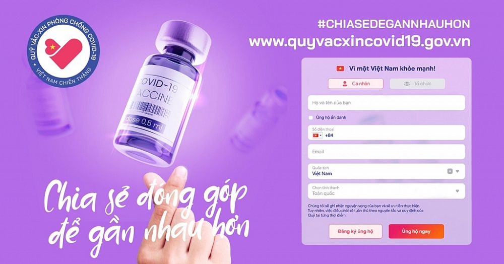 Website Quỹ Vắc xin - thông điệp đổi mới của chính phủ