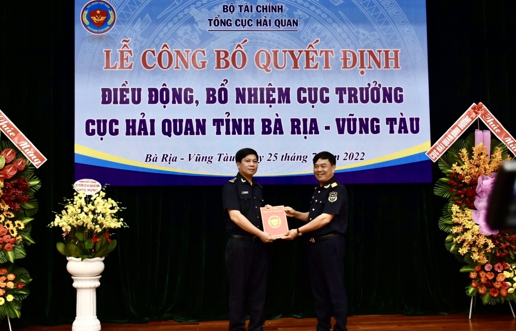 Bổ nhiệm ông Nguyễn Trường Giang giữ chức vụ Cục trưởng Cục Hải quan Bà Rịa – Vũng Tàu