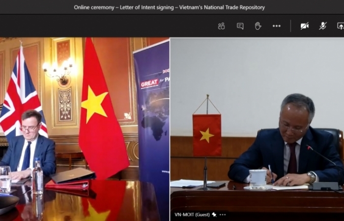 Vương quốc Anh và Việt Nam ký ý định thư xây dựng Kho dữ liệu Thương mại Việt Nam