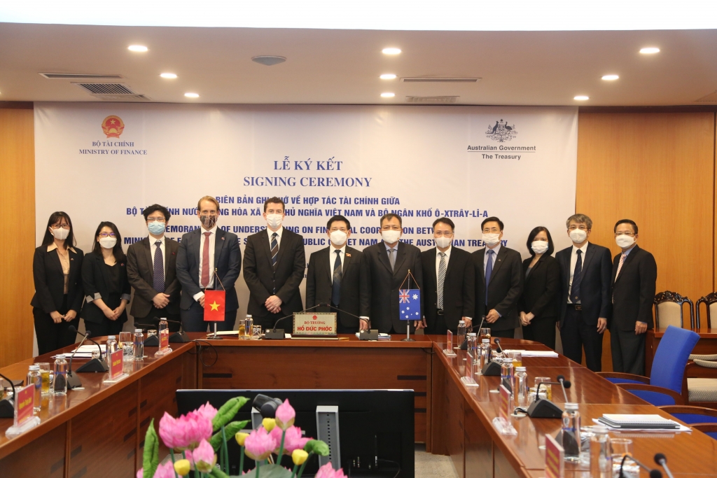 Ký kết Biên bản ghi nhớ hợp tác tài chính giữa Bộ Tài chính Việt Nam và Bộ Ngân khố Australia