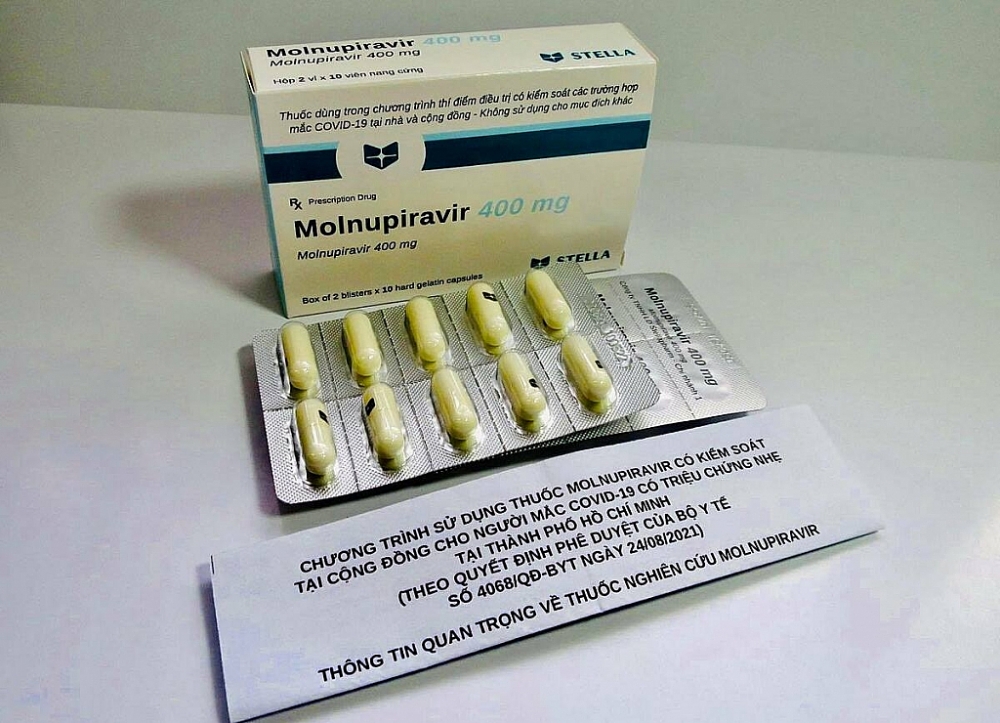 Cấp phép cho 3 loại thuốc chứa Molnupiravir được sản xuất trong nước