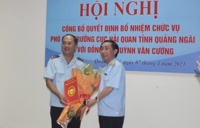 Ông Huỳnh Văn Cường được bổ nhiệm làm Phó Cục trưởng Hải quan Quảng Ngãi