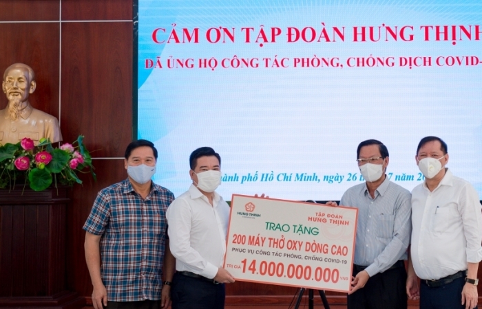 Tập đoàn Hưng Thịnh hỗ trợ khẩn hàng chục tỷ đồng cho TPHCM chống dịch Covid-19