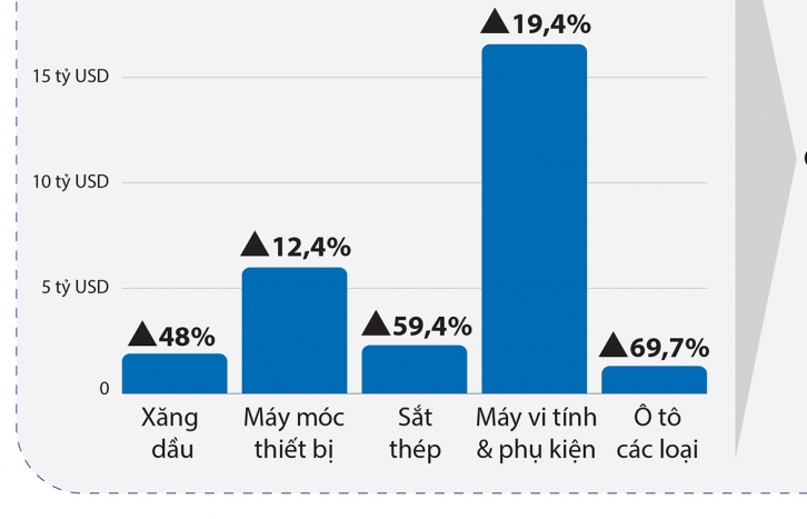 Infographics: Gần 110 tỷ USD hàng hóa XNK qua cảng biển TP Hồ Chí Minh