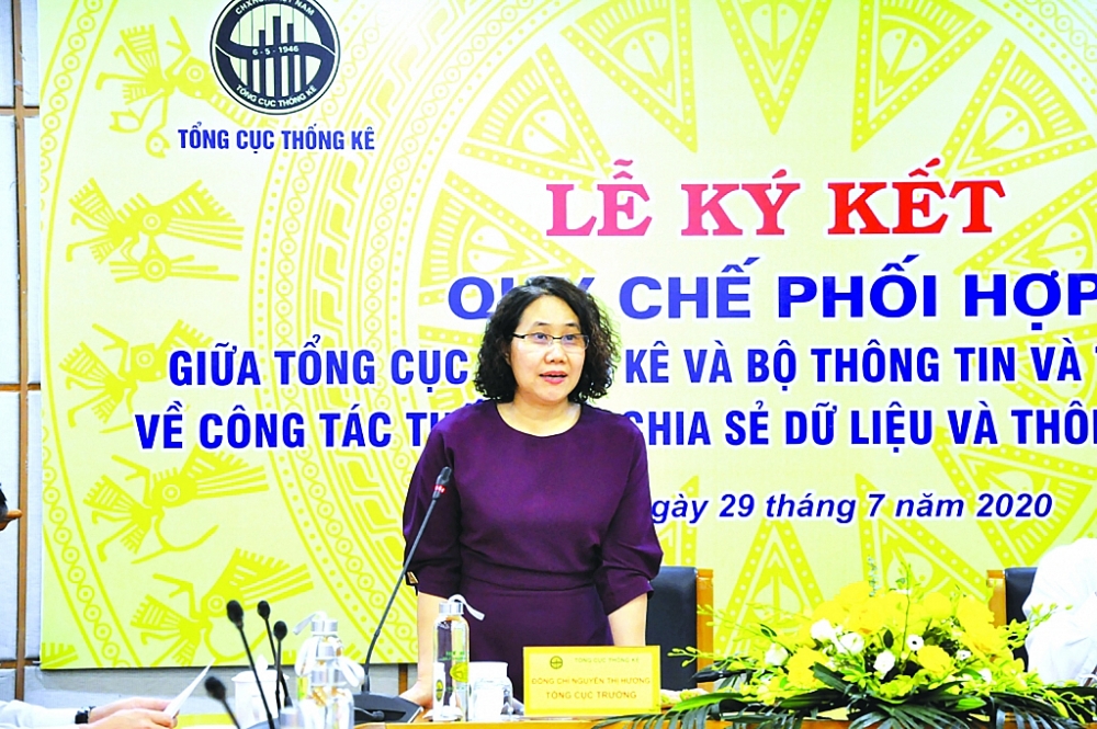 Bà Nguyễn Thị Hương, Tổng cục trưởng Tổng cục Thống kê:.
