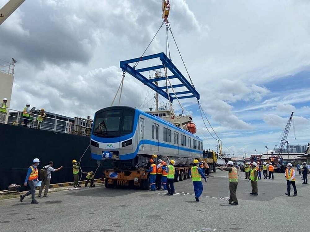 Những toa tàu metro đã được nhập khẩu về phục vụ tuyến Metro số 1 Bến Thành – Suối Tiên. 	 Ảnh minh họa: T.H