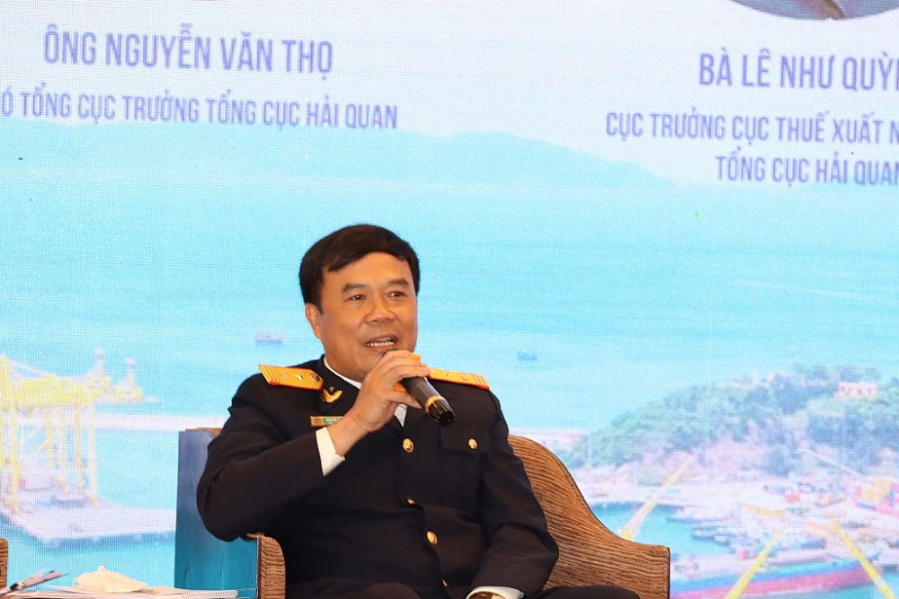Phó Tổng cục trưởng Tổng cục Hải quan Nguyễn Văn Thọ phát biểu tại tọa đàm. Ảnh: Thái Bình