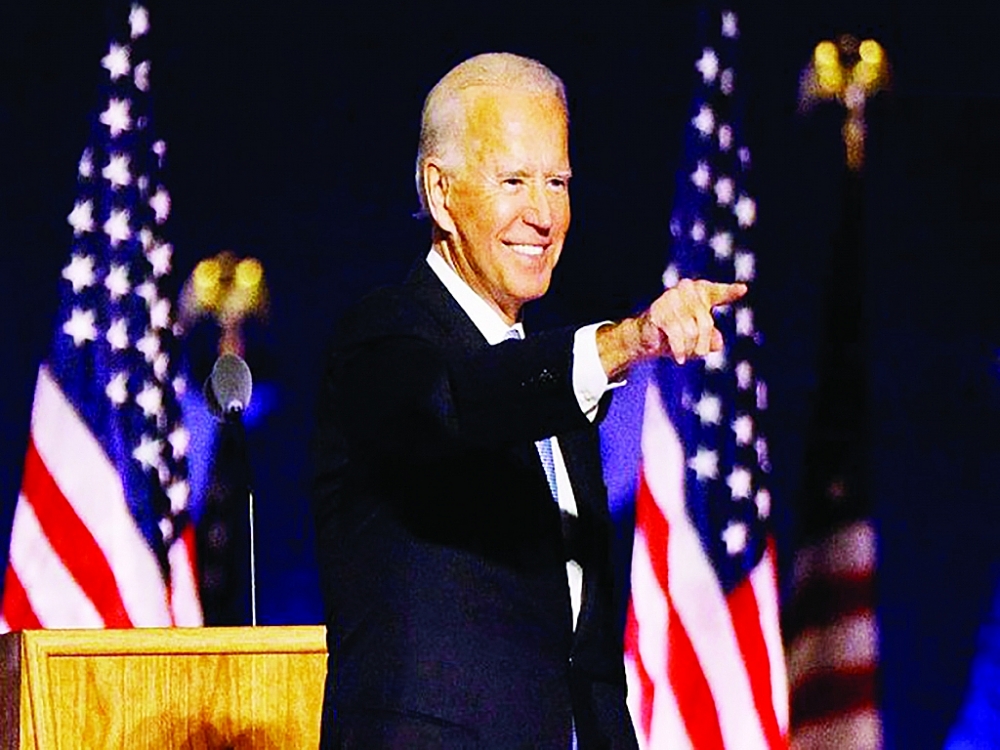 Ông Joe Biden tại buổi phát biểu đầu tiên sau khi giành chiến thắng vào tối  7/11 ở Wilmington, bang Delaware.