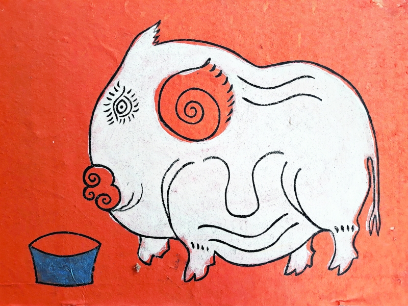 Con lợn trong tranh dân gian Việt Nam thường xuất hiện như một biểu tượng may mắn, đem lại sự thịnh vượng cho người thưởng ngoạn tranh. Với những nét vẽ tinh tế, tỉ mỉ, chắc chắn sẽ làm bạn say đắm và thấu hiểu cảm hứng từ văn hóa dân tộc.