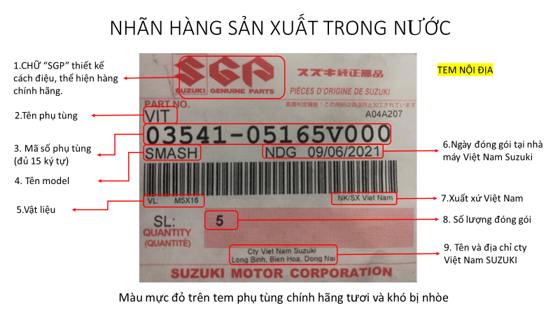 Nói không với phụ tùng xe máy giả - cách nhận biết phụ tùng chính hãng