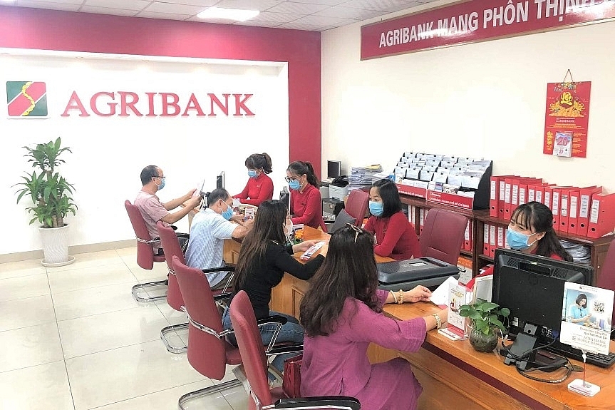 Khách hàng đang giao dịch tại Agribank Chi nhánh Thành phố Hồ Chí Minh.