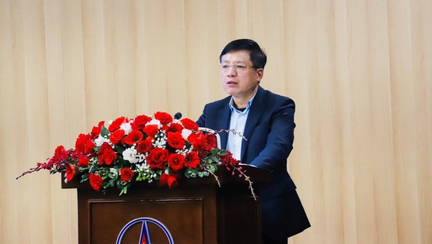 Đồng chí Hồ Sỹ Hùng - Phó Chủ tịch Ủy ban Quản lý vốn nhà nước tại doanh nghiệp phát biểu tại buổi lễ.
