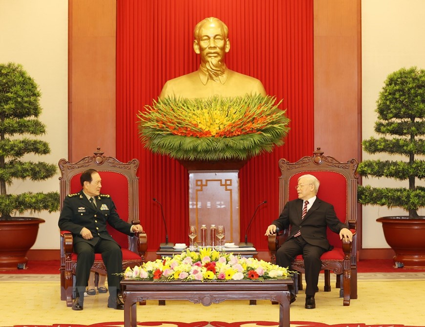 Tổng Bí thư tiếp Bộ trưởng Bộ Quốc phòng Trung Quốc