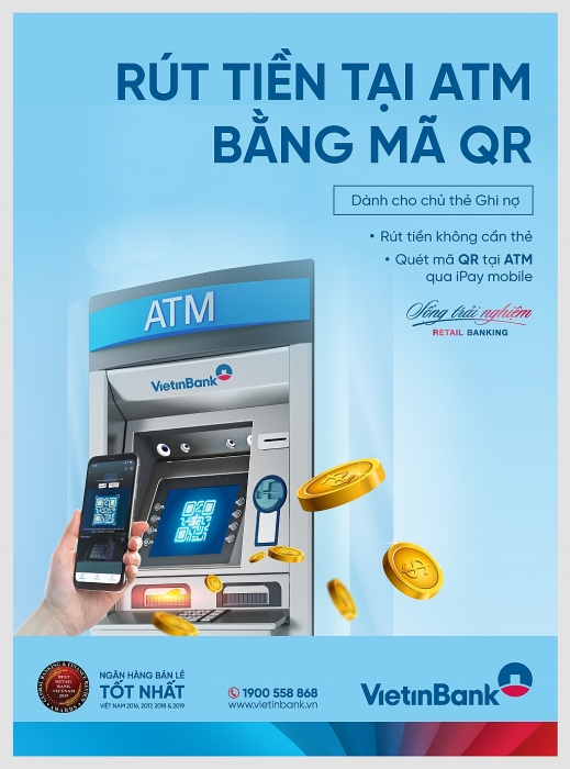 VietinBank triển khai rút tiền bằng mã QR tại ATM