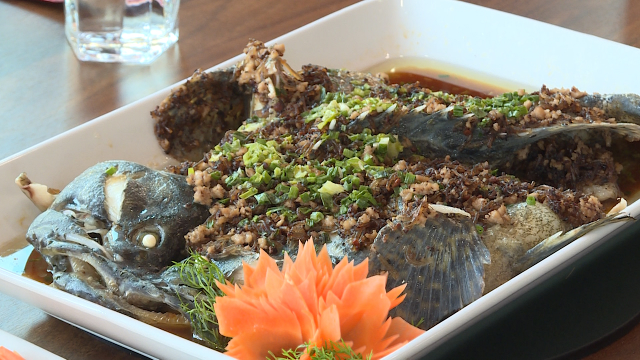 Cá song hấp tàu xì mang phong vị ẩm thực Trung Hoa